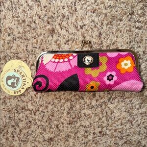 Spartina 449 Pink Floral Clasp Wallet coin purse